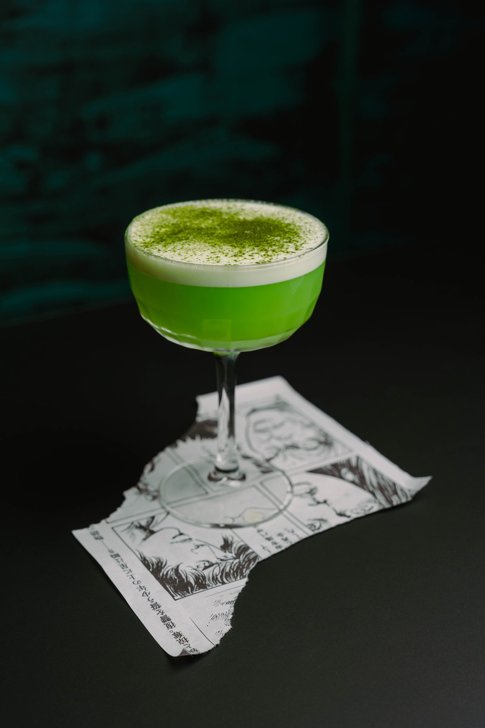 Midori melon cocktail at Ondori Izakaya - Japanese artisanal drink